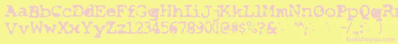 フォントSmash – ピンクのフォント、黄色の背景