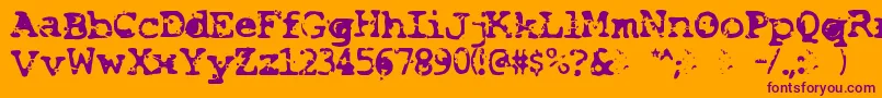 Smash-Schriftart – Violette Schriften auf orangefarbenem Hintergrund