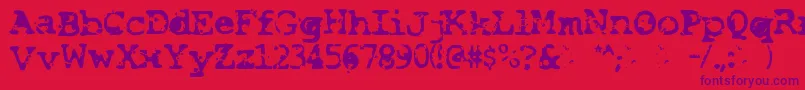 Smash Font – Purple Fonts on Red Background