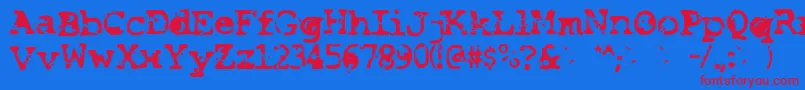 フォントSmash – 赤い文字の青い背景