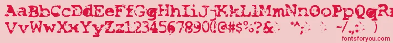 Smash Font – Red Fonts on Pink Background