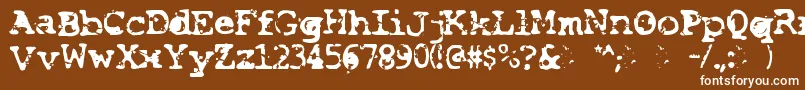 フォントSmash – 茶色の背景に白い文字