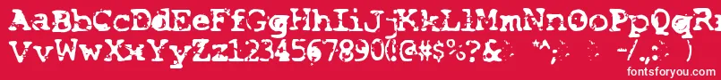 Smash Font – White Fonts on Red Background