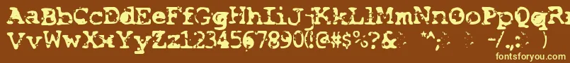 Smash-fontti – keltaiset fontit ruskealla taustalla