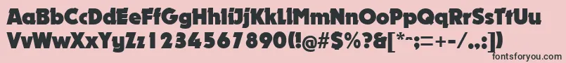 NougatRegular-Schriftart – Schwarze Schriften auf rosa Hintergrund