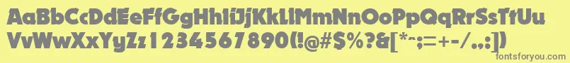 NougatRegular Font – Gray Fonts on Yellow Background
