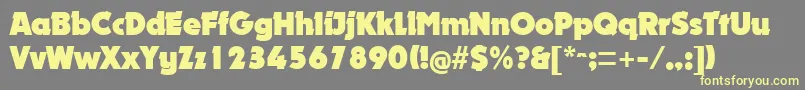 Weitere Informationen zur NougatRegular-Schriftart NougatRegular-Schriftart – Gelbe Schriften auf grauem Hintergrund