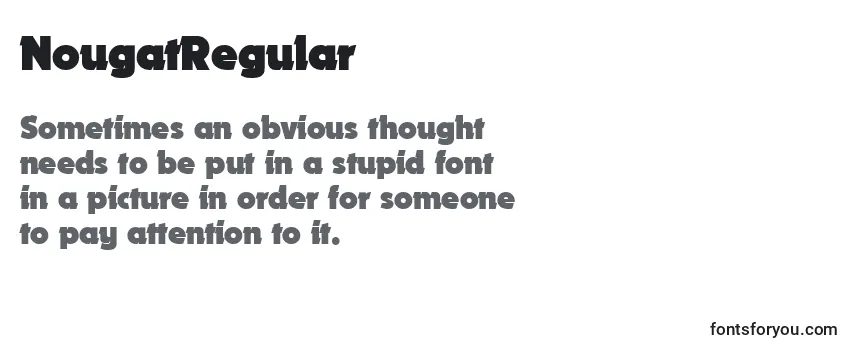 Review of the NougatRegular Font
