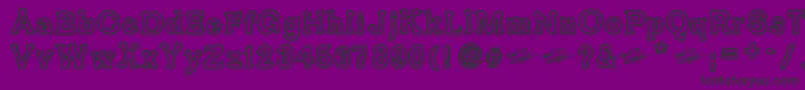 Fonte Ariendesse – fontes pretas em um fundo violeta