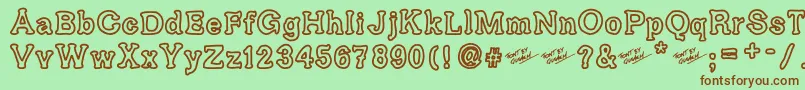 Ariendesse Font – Brown Fonts on Green Background