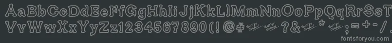 フォントAriendesse – 黒い背景に灰色の文字