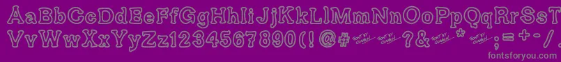 Ariendesse Font – Gray Fonts on Purple Background