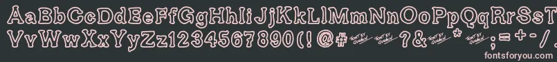 Ariendesse Font – Pink Fonts on Black Background