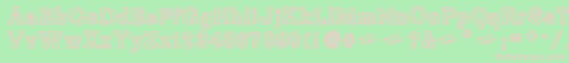 Ariendesse Font – Pink Fonts on Green Background