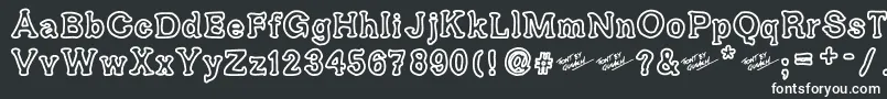 Ariendesse-fontti – valkoiset fontit mustalla taustalla