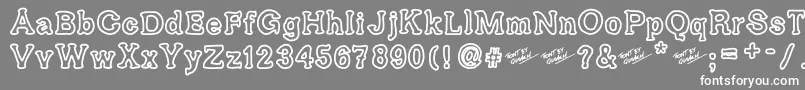 フォントAriendesse – 灰色の背景に白い文字