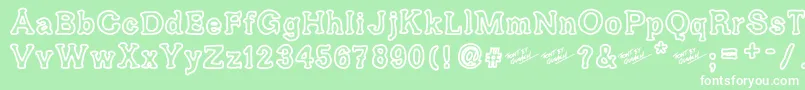 Ariendesse Font – White Fonts on Green Background