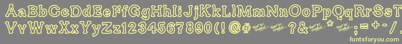 Ariendesse Font – Yellow Fonts on Gray Background