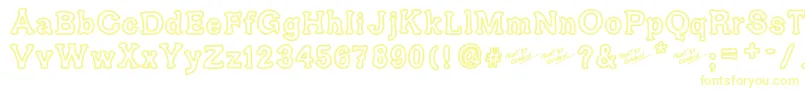 Ariendesse Font – Yellow Fonts on White Background