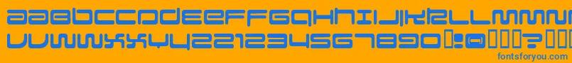 Falcon Font – Blue Fonts on Orange Background