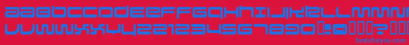 Falcon Font – Blue Fonts on Red Background