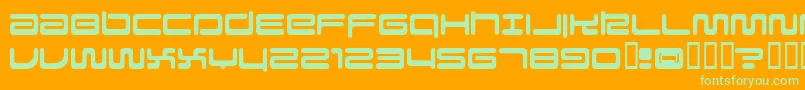 Falcon Font – Green Fonts on Orange Background