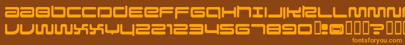 Falcon Font – Orange Fonts on Brown Background