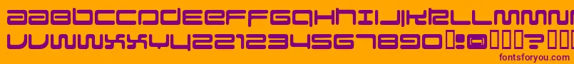 Falcon Font – Purple Fonts on Orange Background