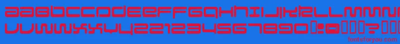 Falcon Font – Red Fonts on Blue Background