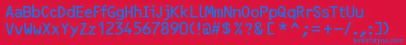 fuente Ocr2sskRegular – Fuentes Azules Sobre Fondo Rojo