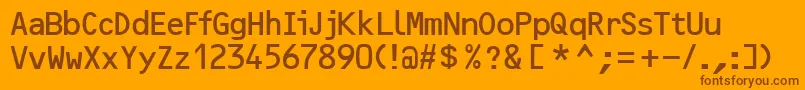 fuente Ocr2sskRegular – Fuentes Marrones Sobre Fondo Naranja