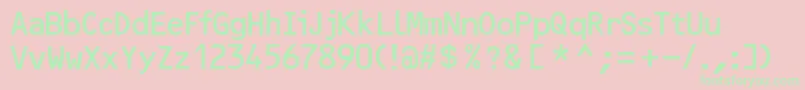 Ocr2sskRegular Font – Green Fonts on Pink Background