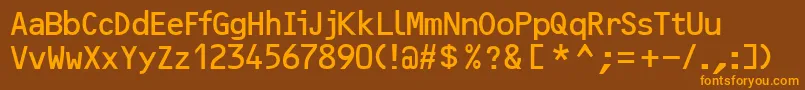 Шрифт Ocr2sskRegular – оранжевые шрифты на коричневом фоне