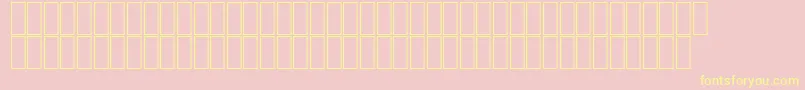 Fonte AgaMashqRegular – fontes amarelas em um fundo rosa