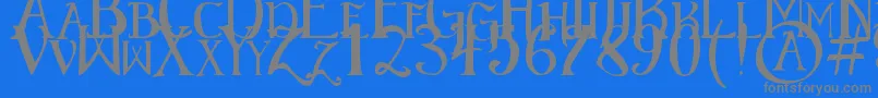 Шрифт ElementaryGothic – серые шрифты на синем фоне