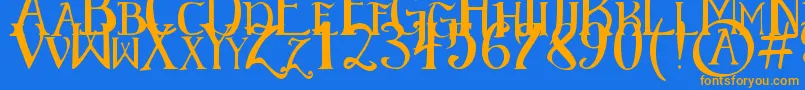 fuente ElementaryGothic – Fuentes Naranjas Sobre Fondo Azul