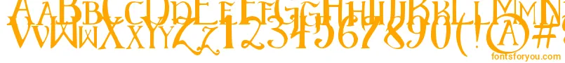 Fonte ElementaryGothic – fontes laranjas em um fundo branco