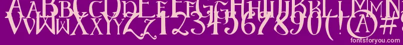 Weitere Informationen zur ElementaryGothic-Schriftart ElementaryGothic-Schriftart – Rosa Schriften auf violettem Hintergrund