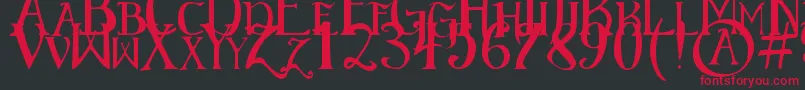 ElementaryGothic Font – Red Fonts on Black Background