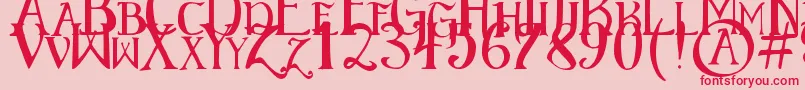 ElementaryGothic Font – Red Fonts on Pink Background