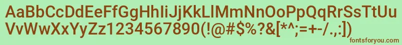 Koneerie Font – Brown Fonts on Green Background
