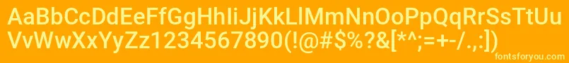 Koneerie Font – Yellow Fonts on Orange Background