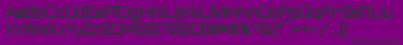 ProbertCondensedBold-Schriftart – Schwarze Schriften auf violettem Hintergrund
