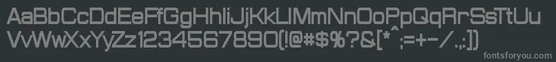 Police ProbertCondensedBold – polices grises sur fond noir