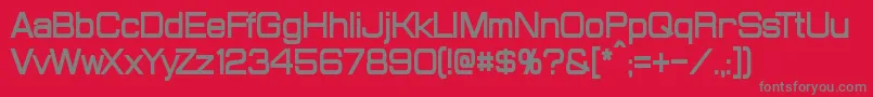 フォントProbertCondensedBold – 赤い背景に灰色の文字