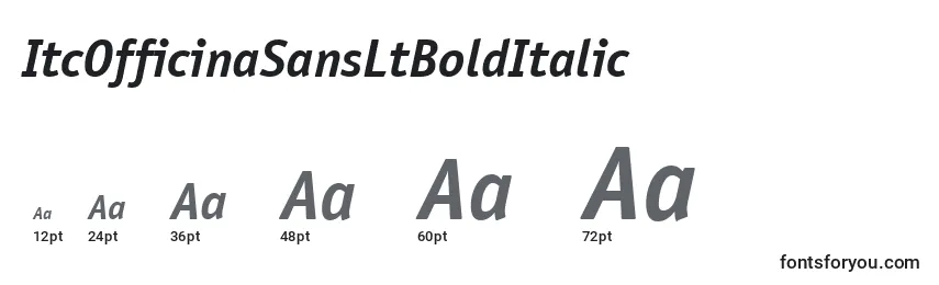 ItcOfficinaSansLtBoldItalic Font Sizes