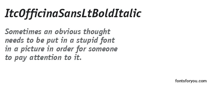 ItcOfficinaSansLtBoldItalic Font