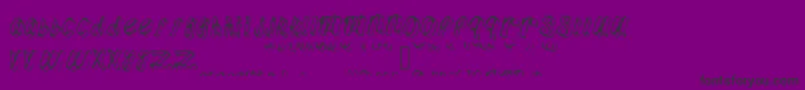 Шрифт Fettuchine – чёрные шрифты на фиолетовом фоне