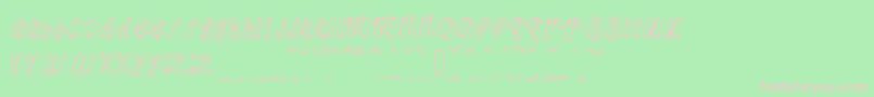 Fettuchine Font – Pink Fonts on Green Background