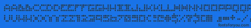 Routine ffy Font – Black Fonts on Blue Background